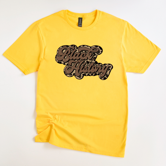 Black History Leopard Retro Tee